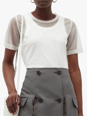 JUNYA WATANABE sheer white t-shirt
